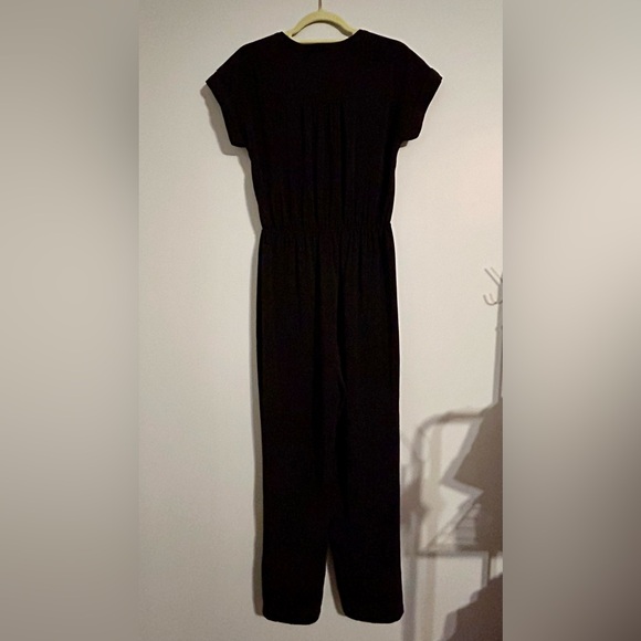 DR2 Black Wide Leg Jumpsuit | Elastic Waist | Size Small | Minimal Chic - Picture 4 of 6